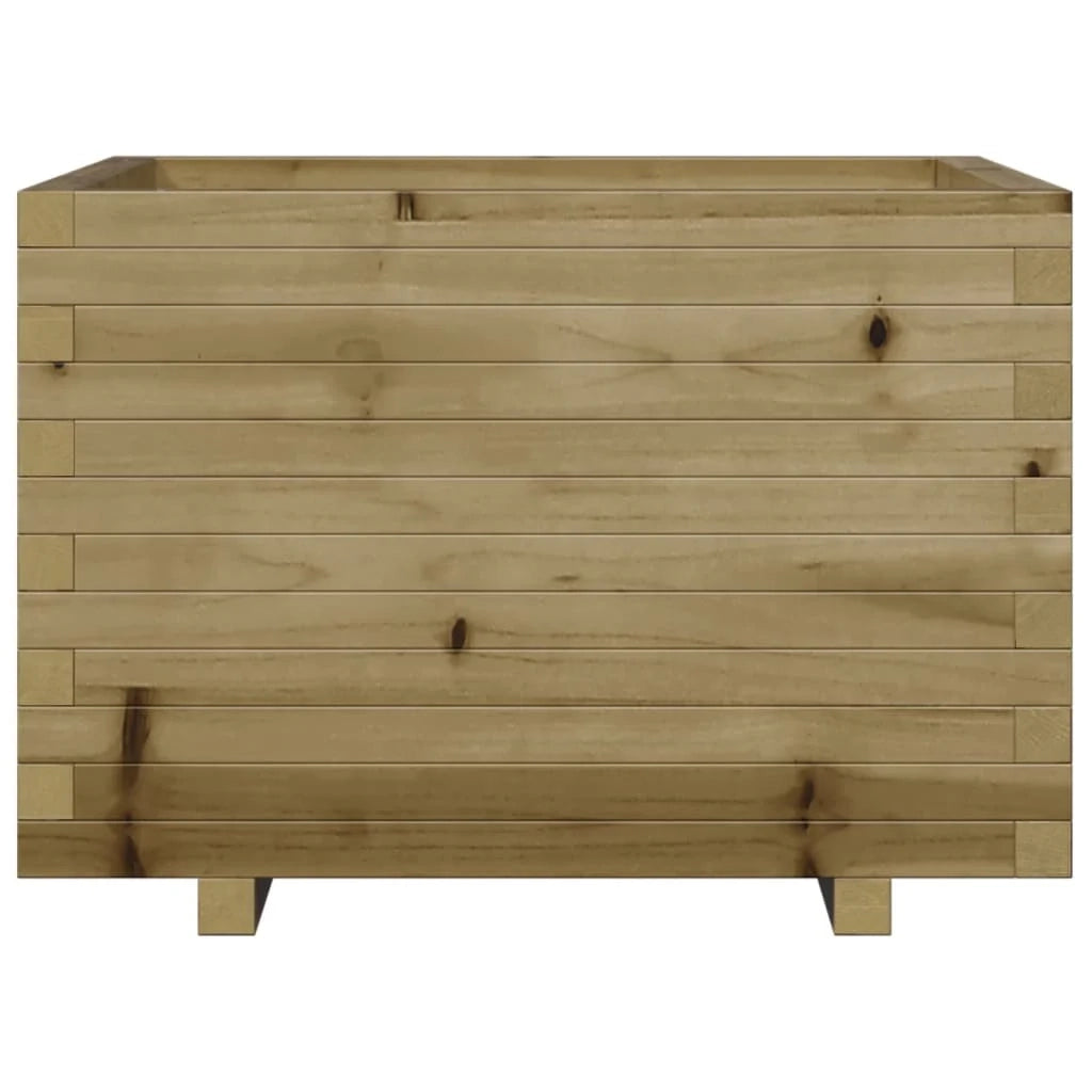 Fioriera rialzata per piante fiori patio giardino 70 x 70 x 49,5 cm legno di pino impregnato marrone 02_0037821