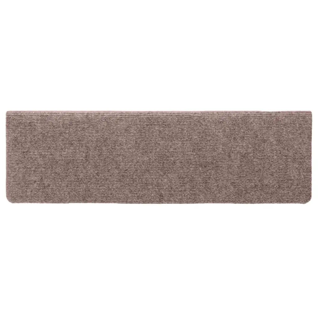 vidaXL Tappetini per scale autoadesivi 20 pz 65x21x4 cm Crema Bordo rettangolare
