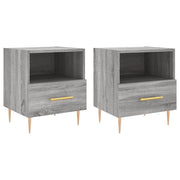 Set di 2 Comodini | Armadio da Notte | Mobiletto da notte Grigio Sonoma 40x35x47,5 cm in Legno Multistrato
