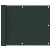 Paravento da Balcone Verde Scuro 75x500 cm Tessuto Oxford