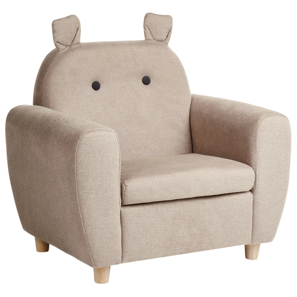 Sedia in tessuto Tortora con braccioli per bambini Design moderno