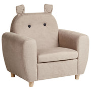 Sedia in tessuto Tortora con braccioli per bambini Design moderno