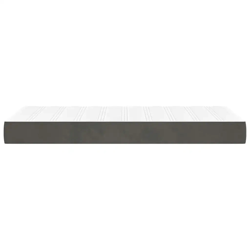 Materasso a Molle per Bambini Rigidità Media Grigio Scuro 80x160 cm in Velluto 4016547