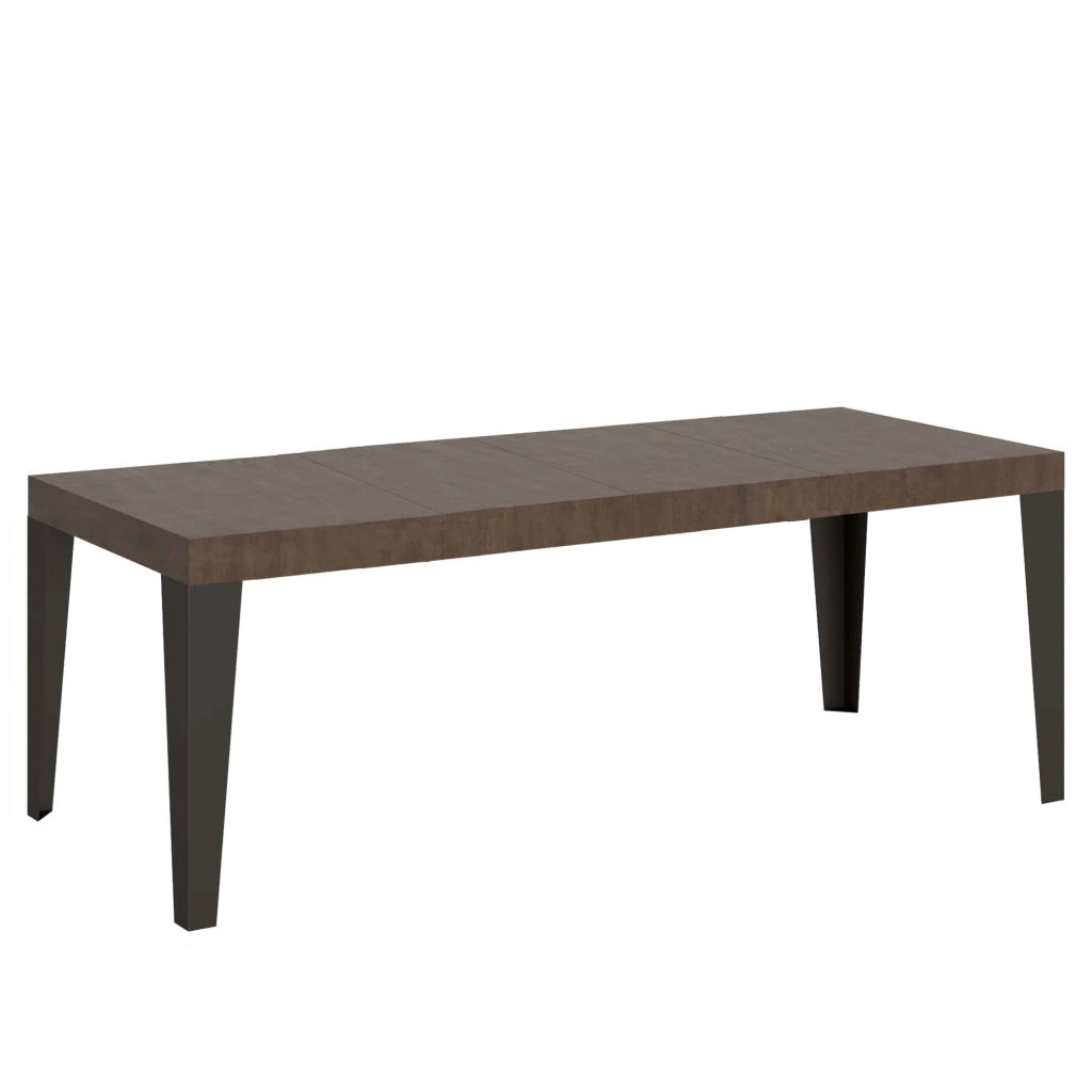 Tavolo Allungabile 160-420x90x77 cm Flame Premium Noce Telaio Antracite