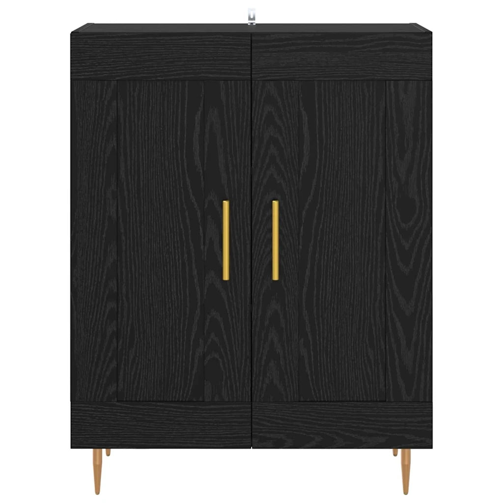 Credenza-Buffet-Armadio da cucina Rovere Nero 69,5 x 34 x 90 cm 210523