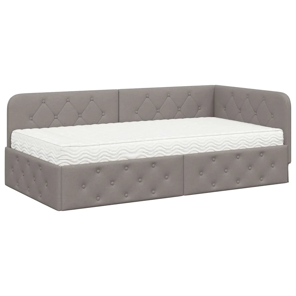 Cornice del letto ad angolo Talpa 90 x 190 cm Tessuto
