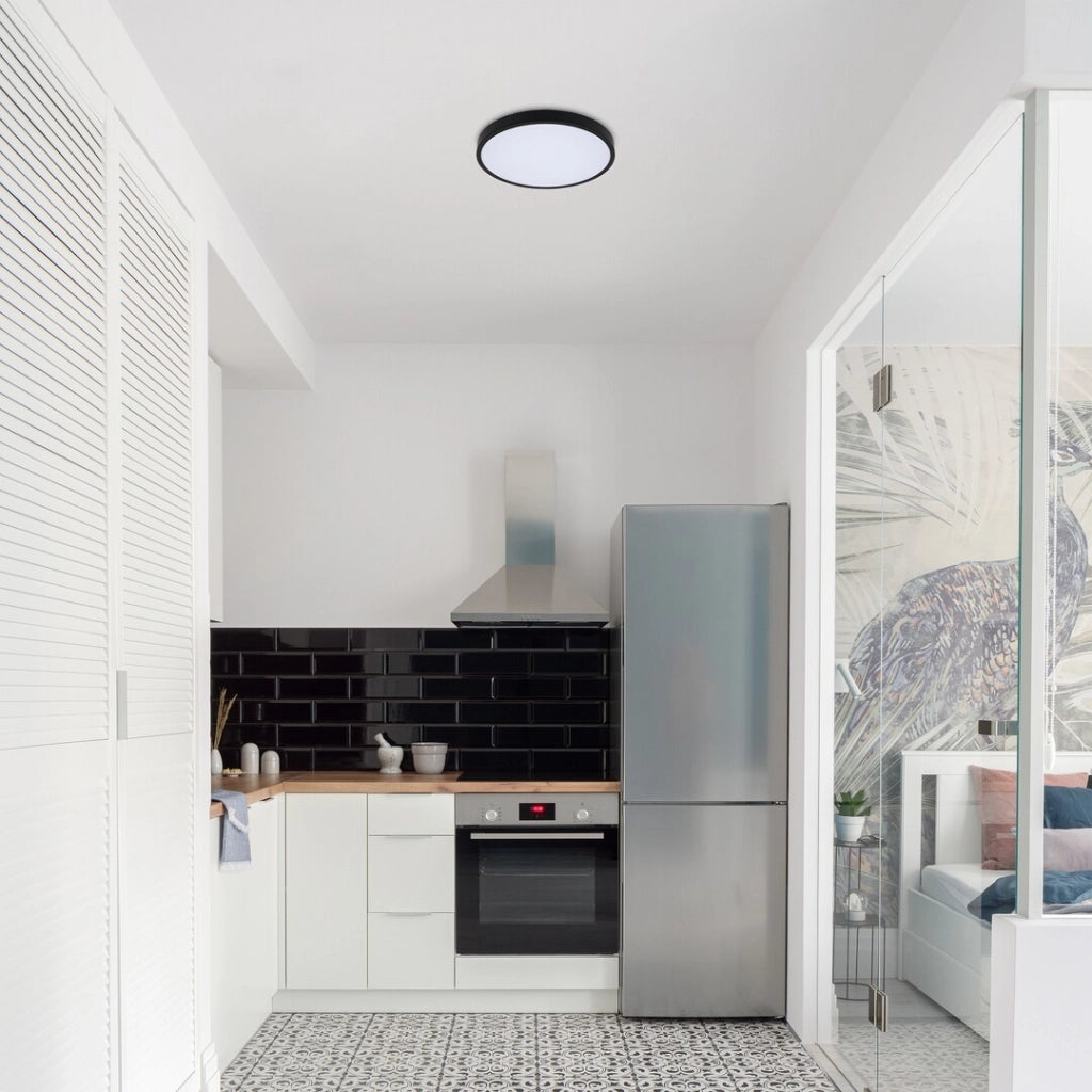 Plafoniera bagno Rabalux Alenzo nera Ø25 IP44 LED 12W