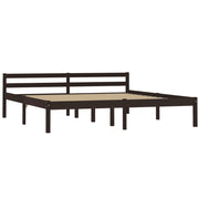 Giroletto senza Materasso-Struttura Letto Marrone Scuro 180x200 cm Legno Pino 326095