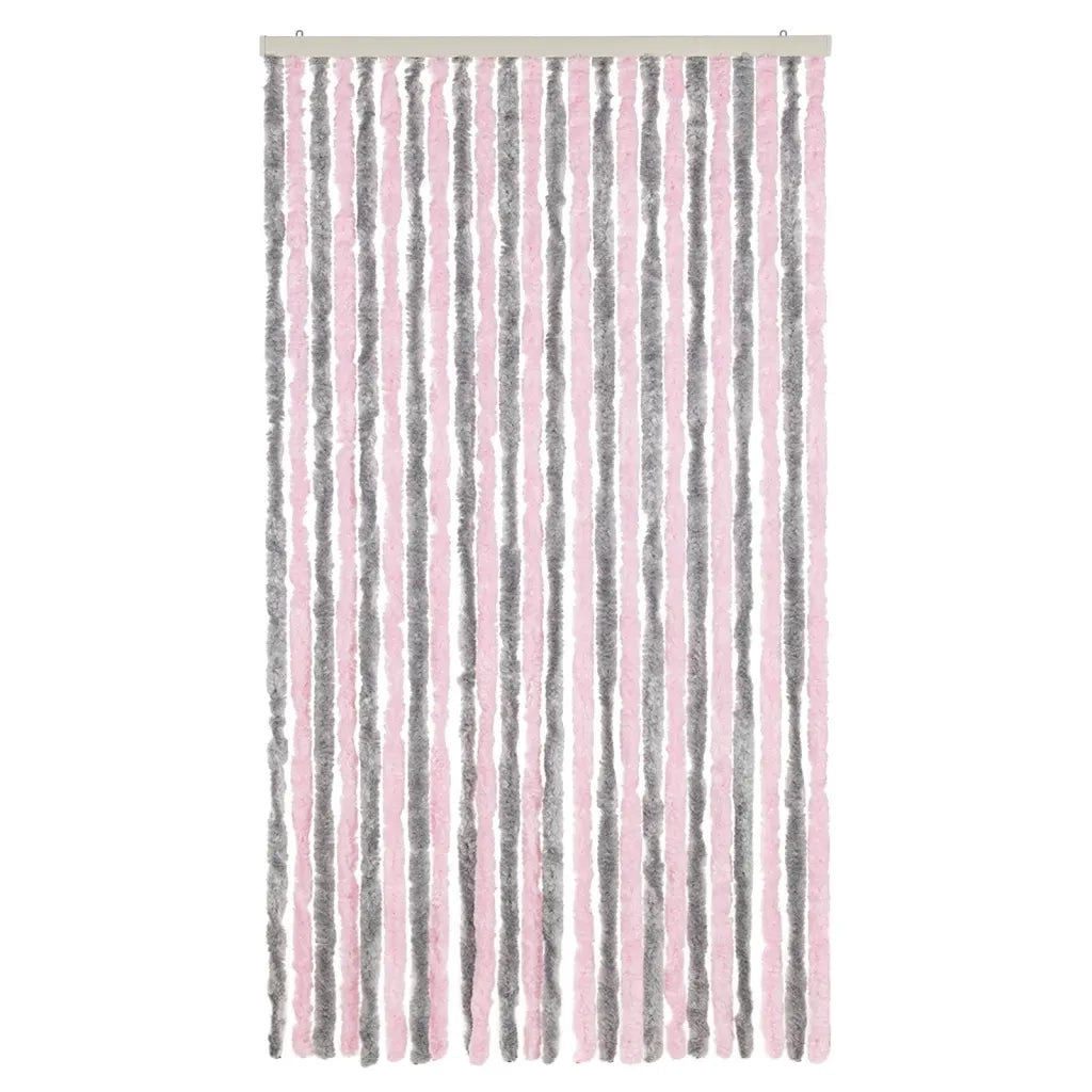 Tenda Antimosche Grigio Argento e Rosa 100x220 cm in Ciniglia CFW7988831