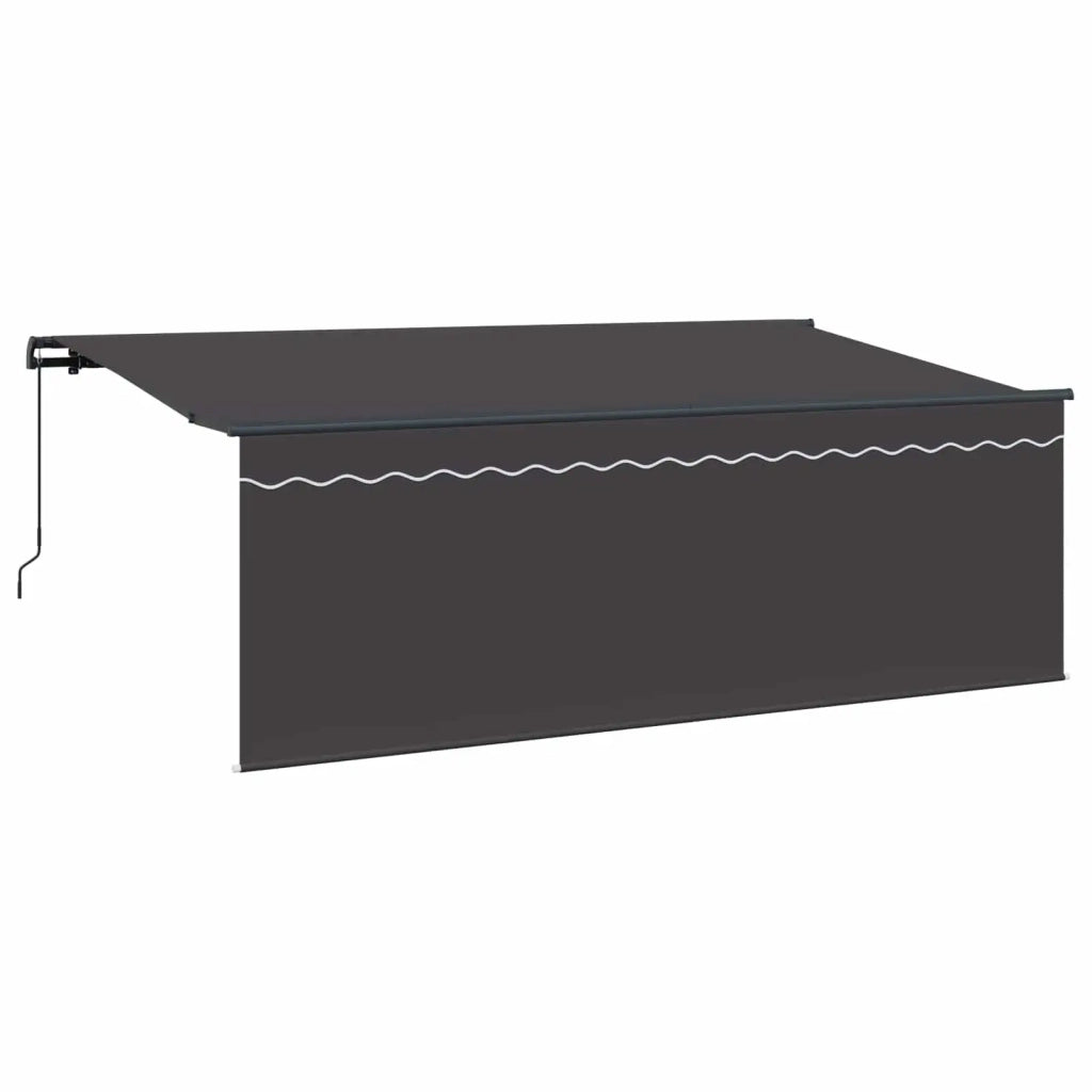 Tenda Retrattile Antracite 350 x 200 cm Poliestere e Alluminio 3329658