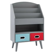 Libreria per bambini mensola 63 x 30 x 97 cm soluzione di archiviazione moderna e sicura in MDF grigio 20_0010708