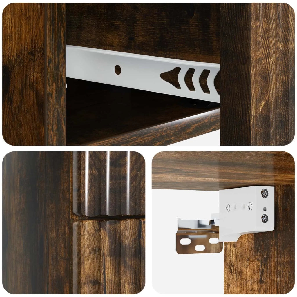 Mobiletto da notte a muro 2 pcs Rovere Fumo 33 x 34,5 x 40 cm 898476