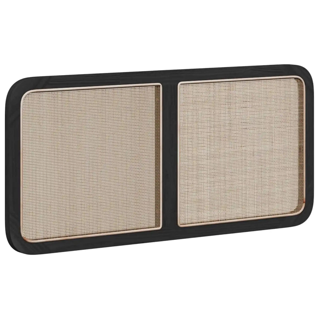 Testiera con testiera Nero 120 x 55 x 3 cm Rattan