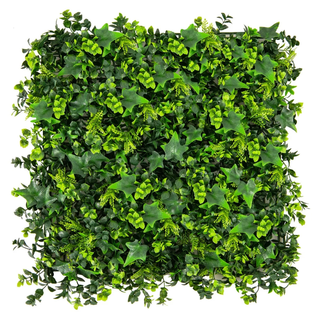 Set di 12 pannelli da parete in erba sintetica 50 x 50 cm facili da installare effetto rigoglioso PE verde 20_0019597