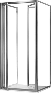 Box Doccia 3 lati 2 Ante Battenti in Cristallo Trasparente 4-6mm H185 Fosterberg Skagen 70x100 cm