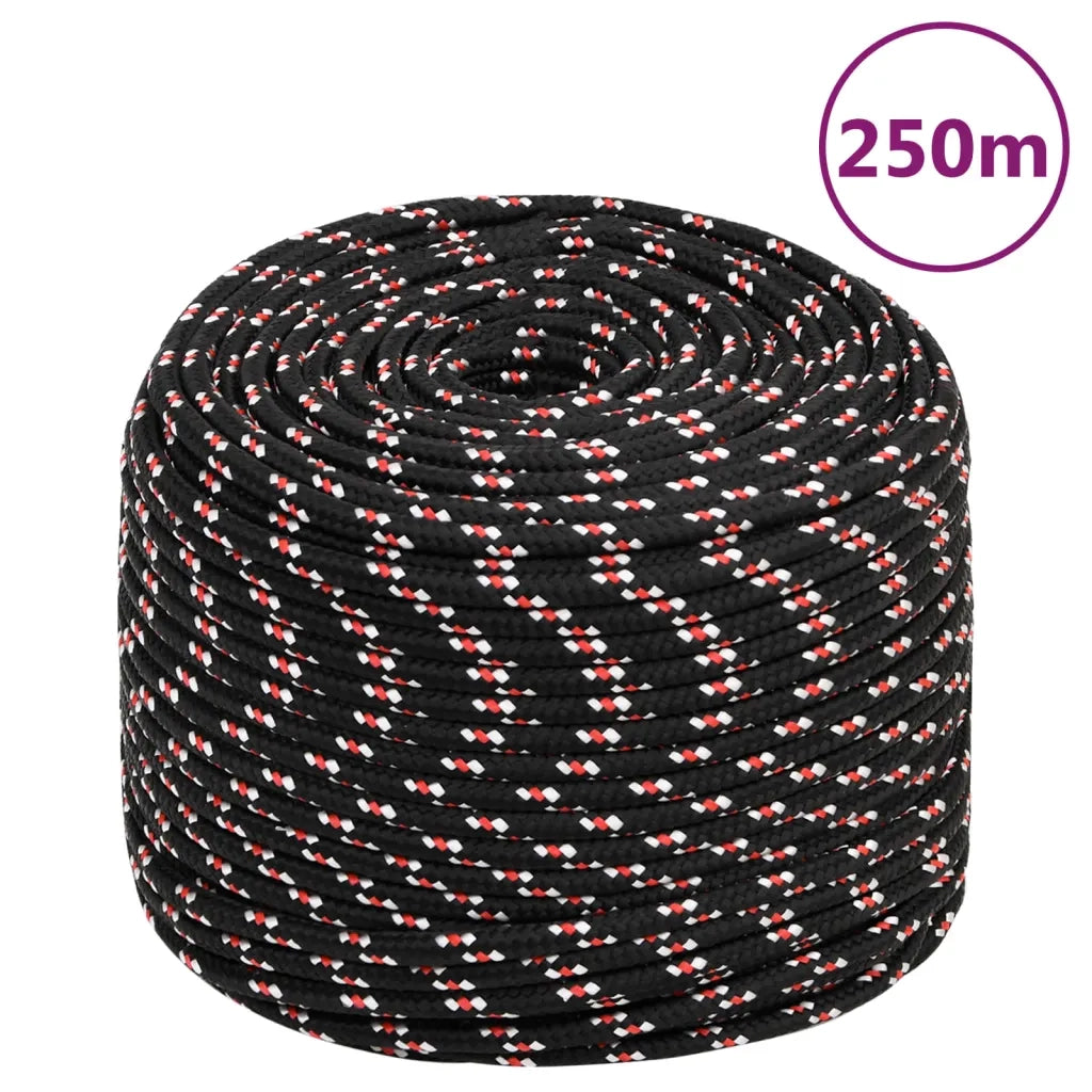 Corda da Lavoro Nera 8 mm 250 m in Polipropilene cod mxl 36292