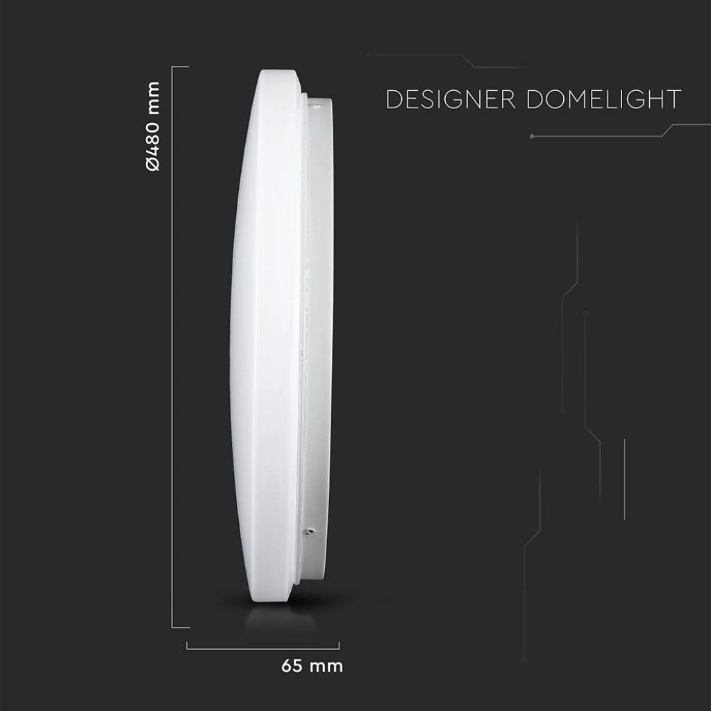 V-TAC VT-8436 Plafoniera LED Rotonda 36W con Interruttore Cambia Colore 3 in 1 Satinata d: 480mm h: 65mm - SKU 7609