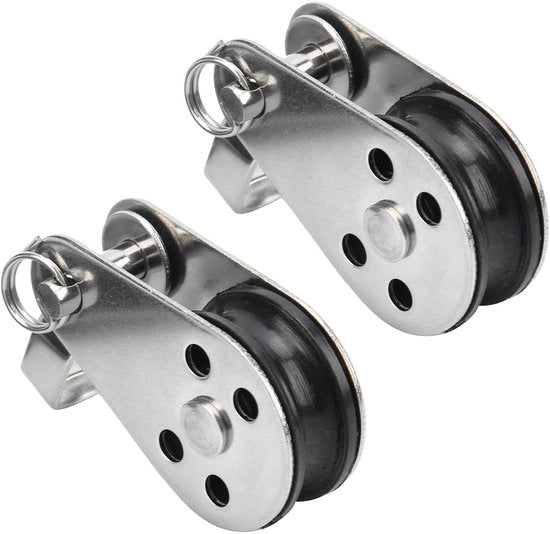 2 Catene a Rulli per Caravan - Rulli in Nylon per Caravan con Rottura di Carico 40 kg