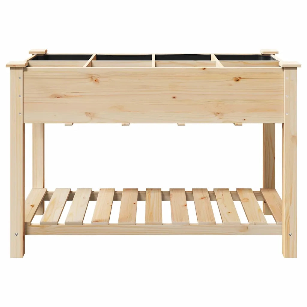 Fioriere | Cassetta per fiori | Vaso da giardino con lo scaffale Beige 115 x 59 x 76,5 cm
