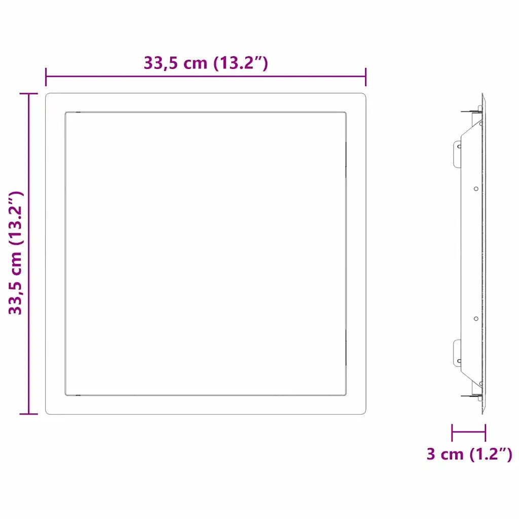 Pannello di Accesso Bianco 33,5 x 33,5 x 3 cm Acciaio CFW2781656