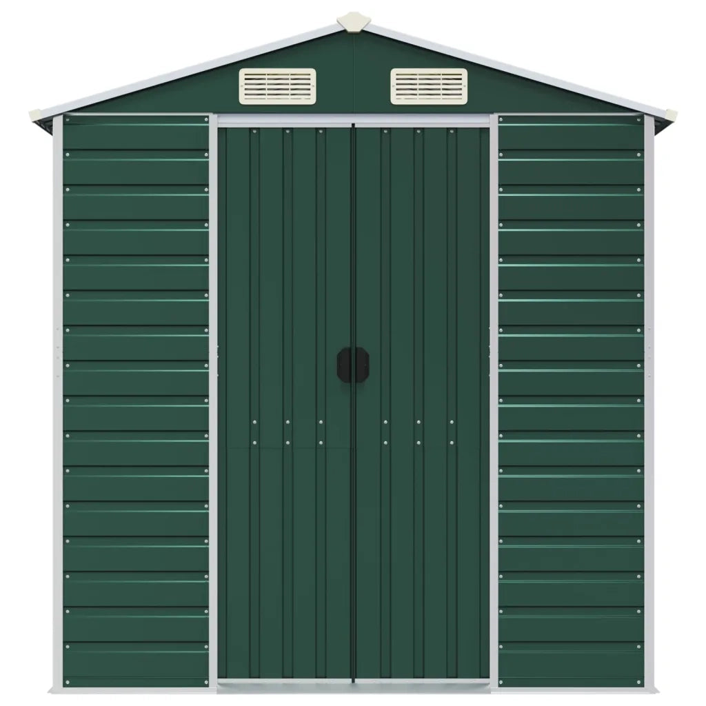 Casetta da giardino verde 191x215x198 cm in acciaio zincato 3188232