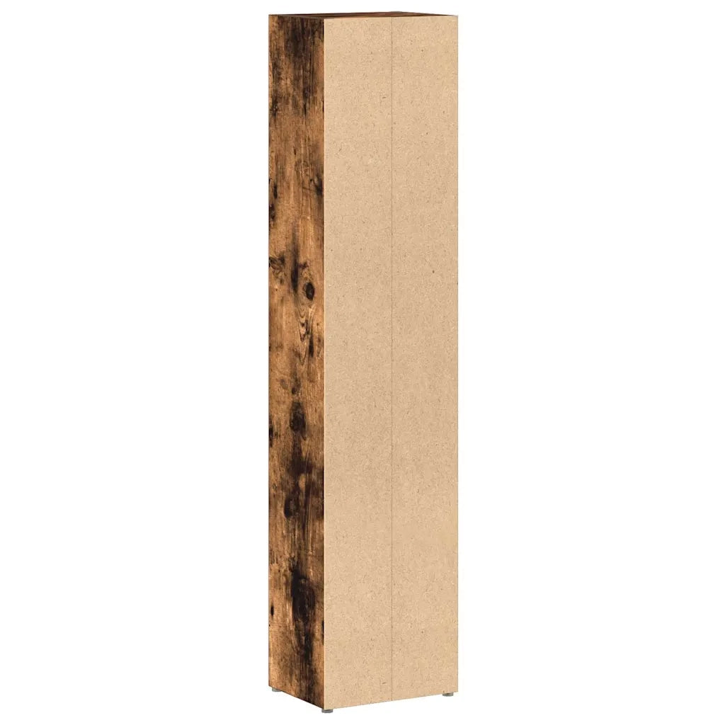 Mobili Porta CD 2pz Rovere Fumo 21x16x93,5cm Legno Multistrato 815318