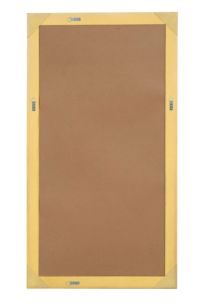 Biscottini Specchio Specchiera da parete e appendere verticale/orizzontale L72xPR4xH133 cm finitura foglia oro anticato.
