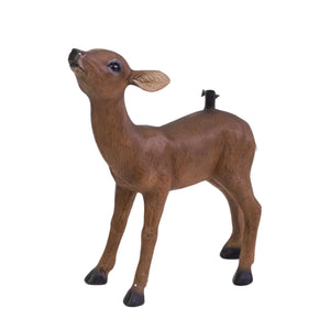 Base albero resina cerbiatto marrone cm 61x26xh63