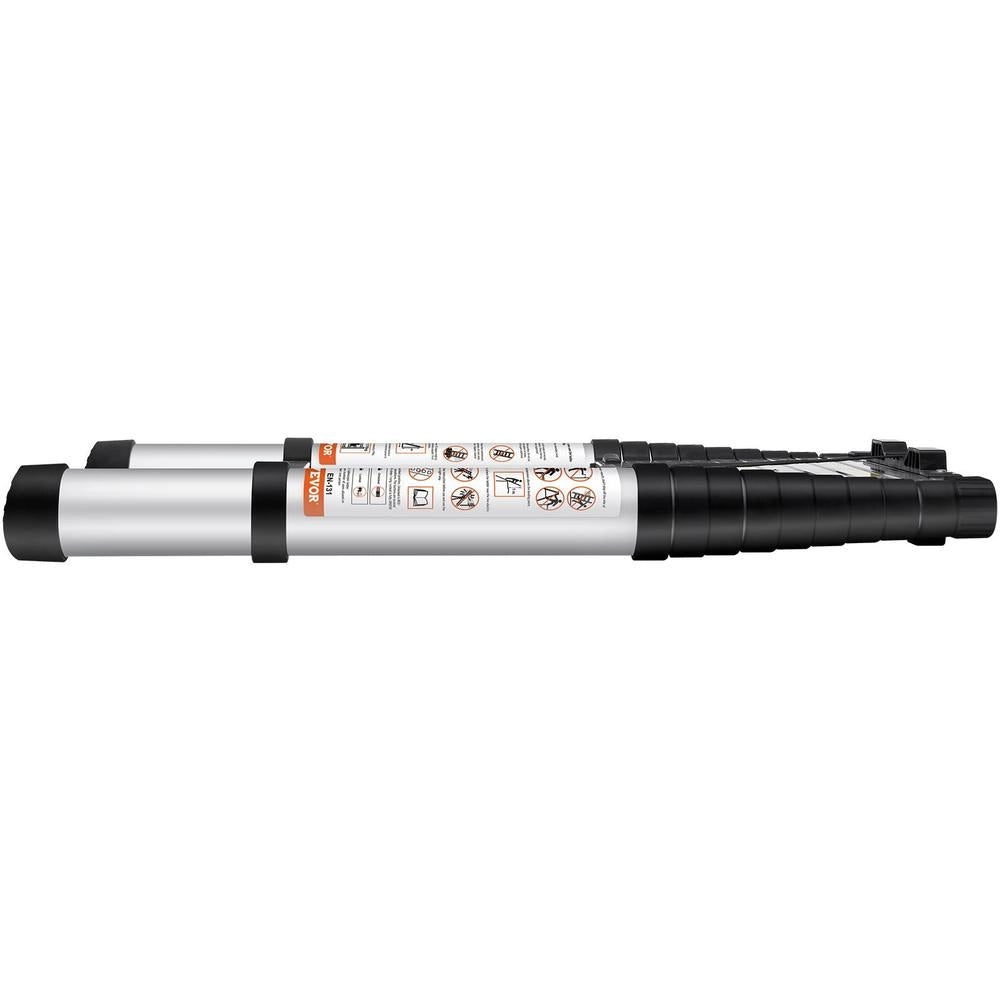 Scala Telescopica Alluminio Altezza Max 3.2m Portatile 8.2kg Salva Spazio Portata 170kg Riparazione Domestica