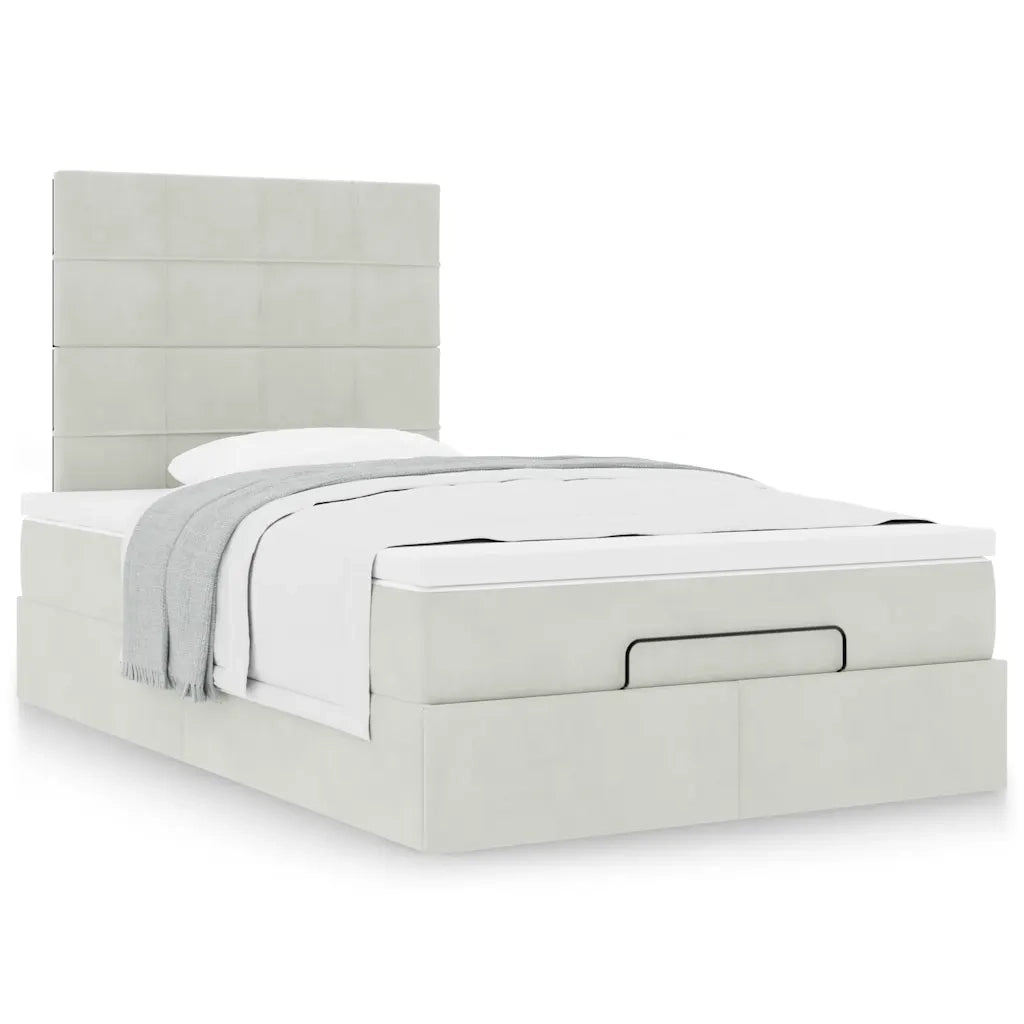 Struttura Letto Pouf con Materassi 120x200 cm Velluto 3313463