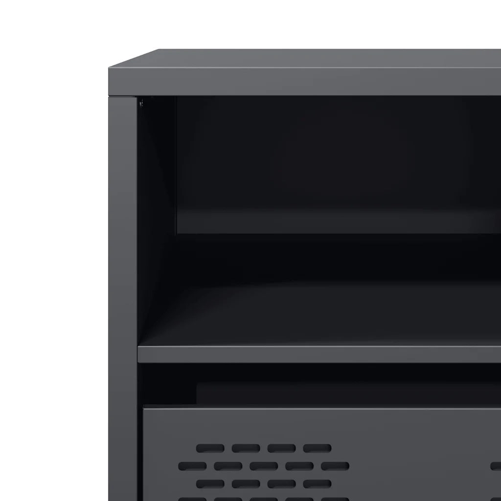 Mobile TV Antracite 68x39x43,5 cm in Acciaio Laminato a Freddo