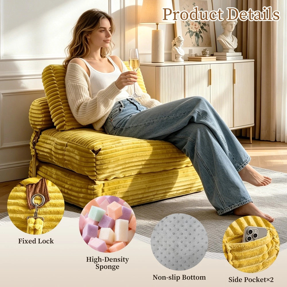 Poltrona Letto Pieghevole ¨C MINIMAL ¨C Futon Convertibile per Soggiorno e Camera