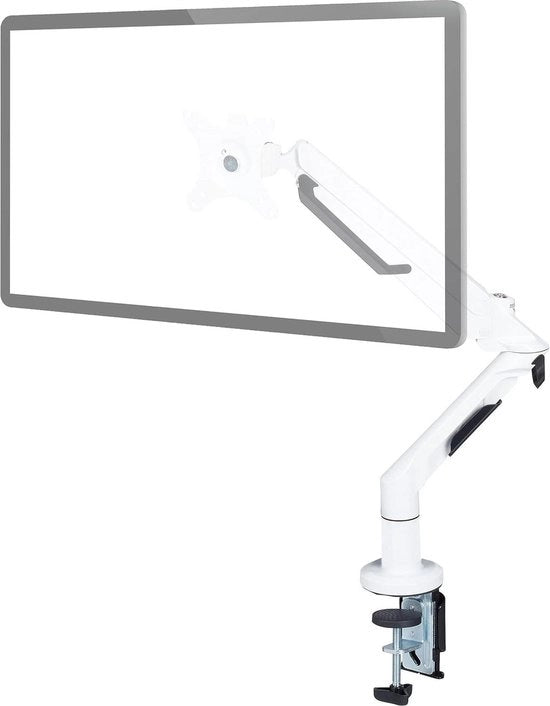 Braccio monitor da tavolo per schermo da 17 a 36 pollici - supporto per monitor VESA 75/100 mm - bianco