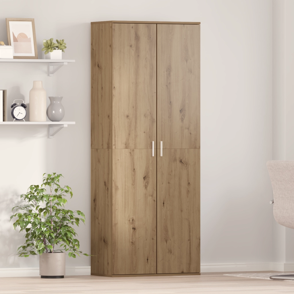 Highboard Rovere Lavorato a Mano 70x35x180 cm Legno Ingenerizzato