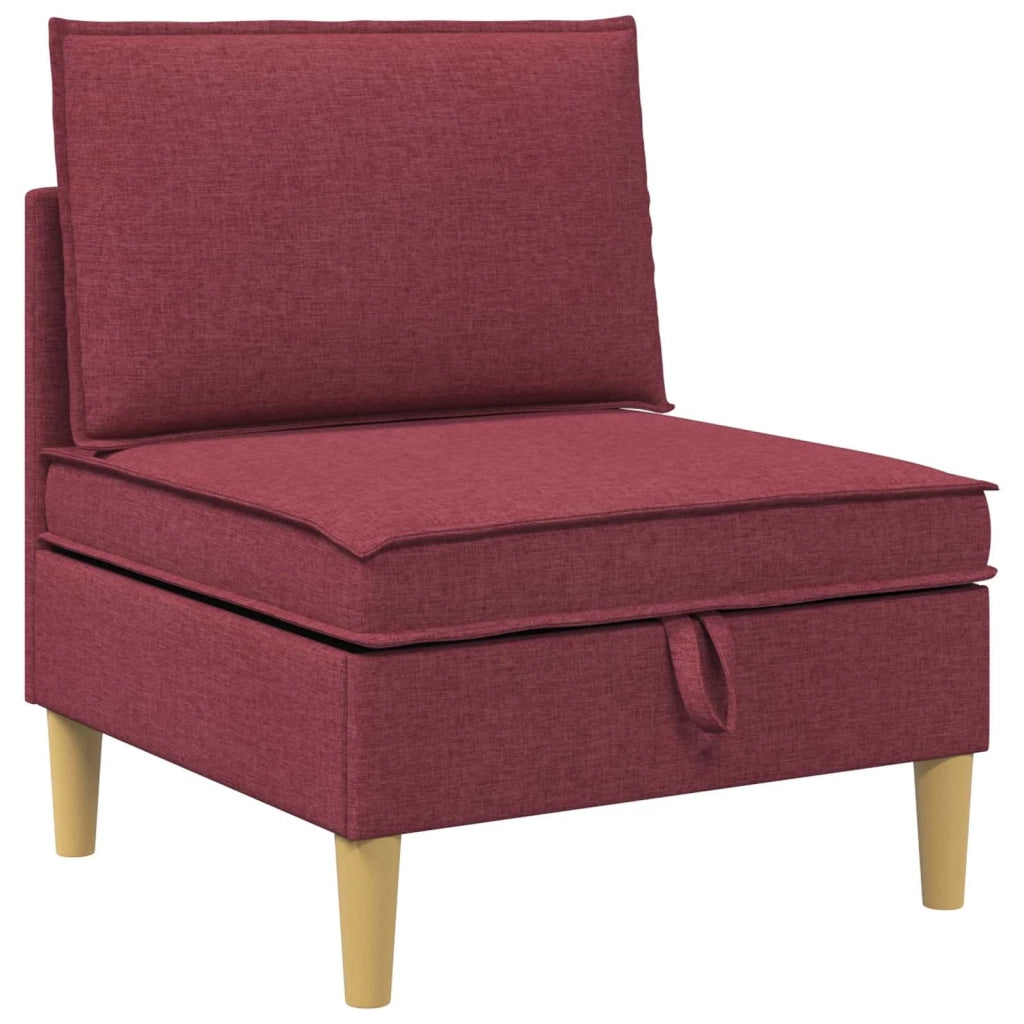 Set di mobili per il soggiorno 5 pcs Rosso Vino Tessuto 3413691