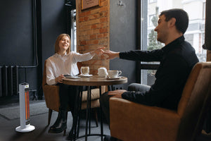 Stufa Elettrica ad Infrarossi 23x23x61,5 cm 800W Moel Maui 840C Bianca