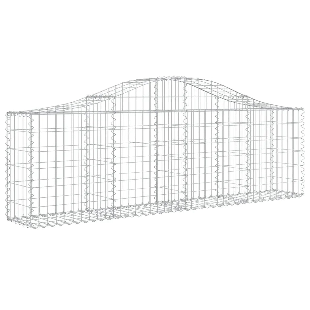 Cesti Gabbioni ad Arco 15 pz 200x30x60/80 cm Ferro Zincato 3145401