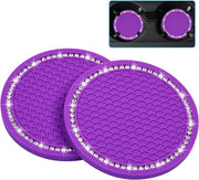 Auto sottoventilatori universali - 2 pezzi - sottoventilatori auto universali - diamanti spruzzati con diamante - 2,75 pollici silicona antiscivolo con diamanti bianchi - accessori auto per donne e signore
