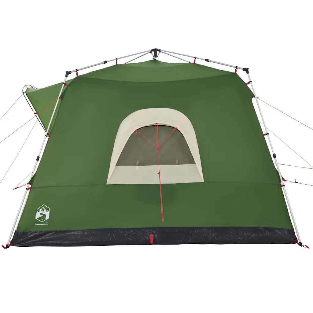 Tenda Familiare Cabina 7 Persone Verde a Rilascio Rapido 4004216