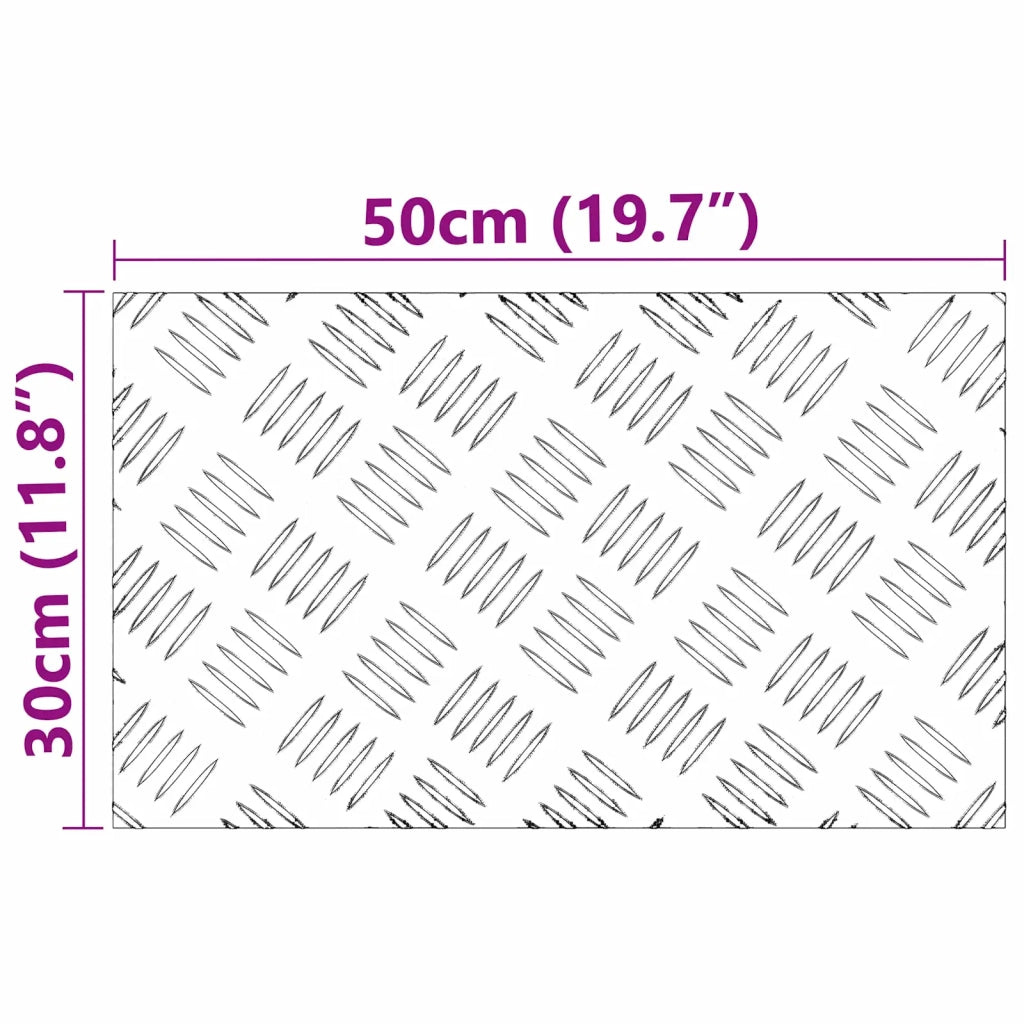 Gradini per Scale 2 pcs Argento 50 x 30 cm Alluminio