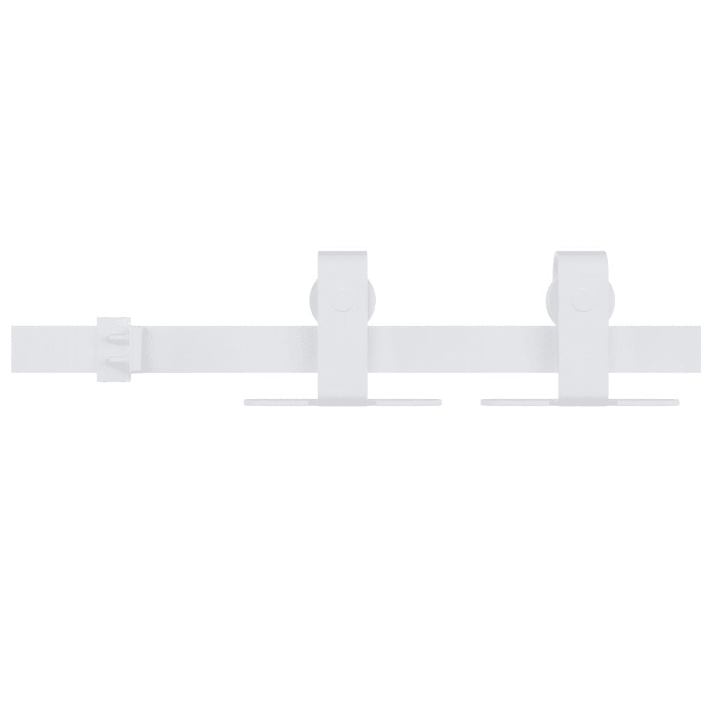 Kit Mini Anta Scorrevole in Acciaio al Carbonio Bianco 200 cm 151695