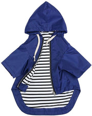 Impermeabile giacca per cani - Disegno a doppia pelle - Corda regolabile - Con tasche - Abbigliamento per cani - Comodo e duraturo - Giacca impermeabile per cani
