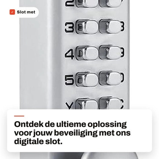 Cifreslot Digitale con 1 a 11 Cifre - Codice di Sicurezza - Miscelazione Zinco - Adatto per Porte Interne - Duraturo e Sicuro - Cifreslot di Sicurezza