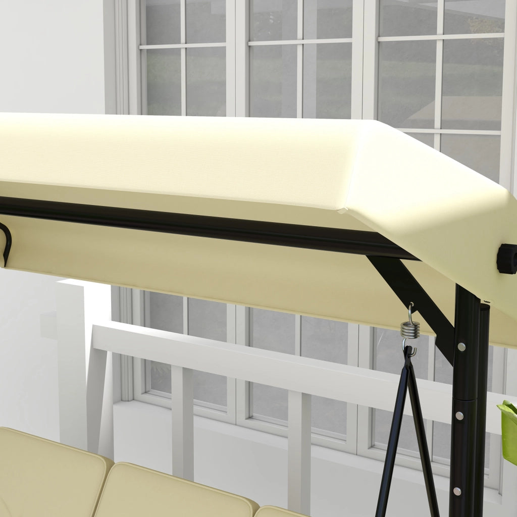 Comoda altalena a 3 posti con parasole resistente all'uso in giardino Veranda atmosfera rilassante