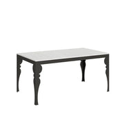 Tavolo allungabile 160/264x90 cm Paxon Evolution colore bianco frassino telaio e gambe antracite