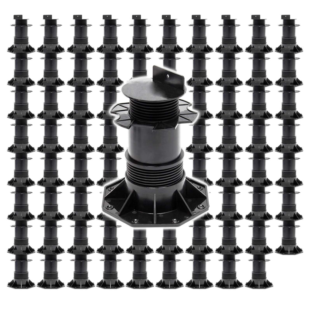 Set 80 supporti per pavimenti galleggianti Altezza regolabile 140-210mm Max 2700 kg Piedini per decking