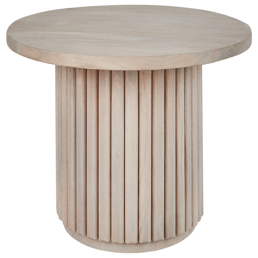Tavolino con piano in legno di mango e finitura naturale marrone chiaro design moderno soggiorno