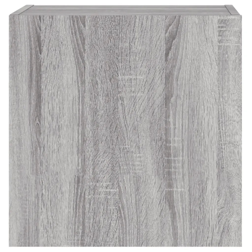 Mobili TV Muro 2pz-Set di 2 Credenza per TV sospesa Grigio Sonoma 40,5x30x40cm Legno Multistrato