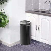 Pattumiera Automatica da 42L con Sensore a Infrarossi in Acciaio e Plastica, 30.5x30.5x68 cm