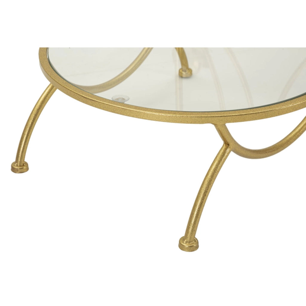Tavolino VKH803, Oro, Metallo, 40x40x78 cm